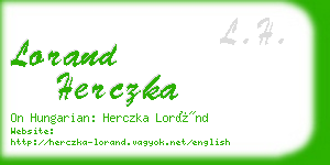 lorand herczka business card